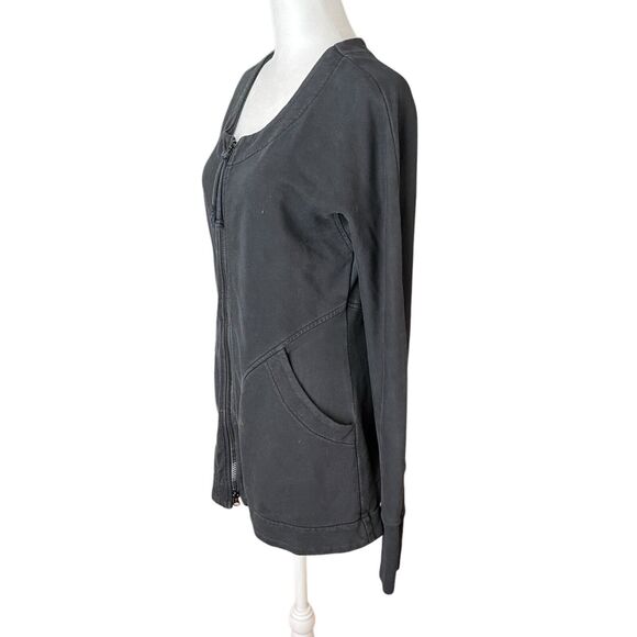 Prairie Underground Small Jacket Full Zip Organic Cotton Sweatshirt Black - Picture 10 of 15